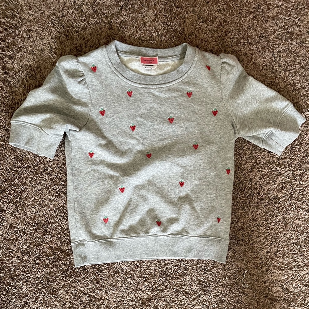 kate spade strawberry crew neck